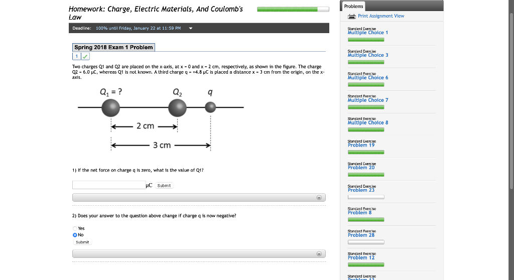 Solved Problems Homework: Charge, Electric Materials, And | Chegg.com