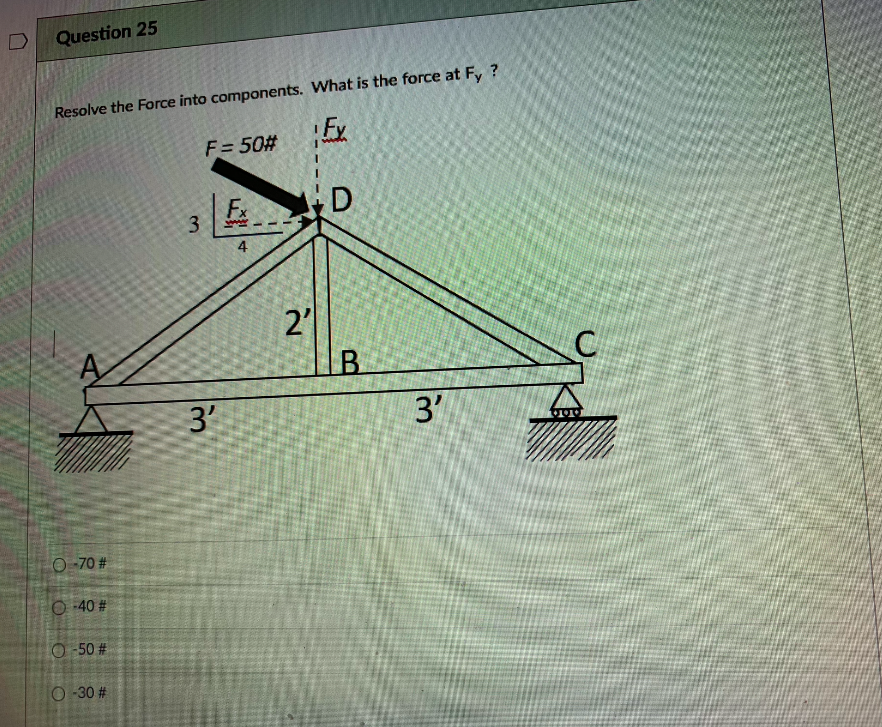 Solved Question 25 Resolve the Force into components. What | Chegg.com