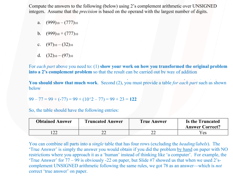 Solved Compute the answers to the following (below) using | Chegg.com