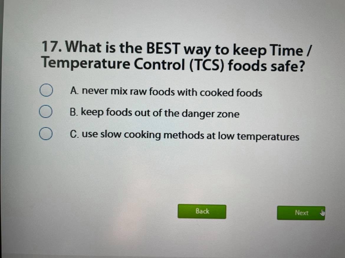 Keep food safe with time and temperature control