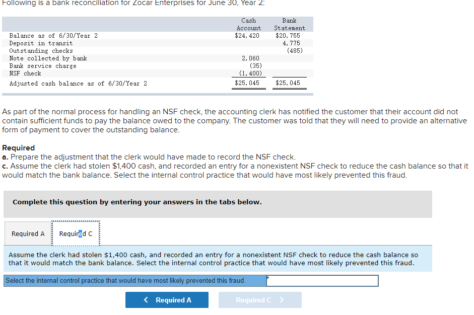 Solved Following Is A Bank Reconciliation For Zocar Chegg solved-following-is-a-bank-reconciliation-for-zocar-chegg