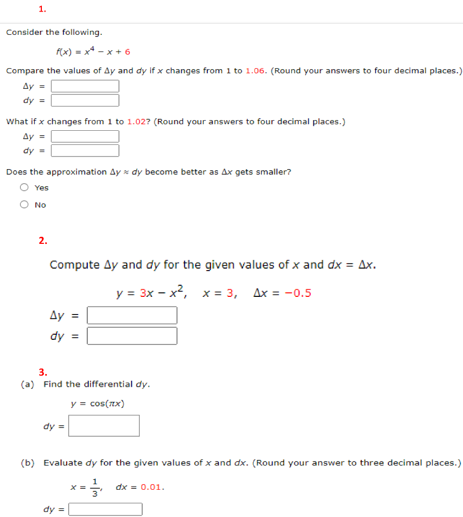 Solved 1. Consider the following. f(x) = x4 – x + 6 Compare | Chegg.com