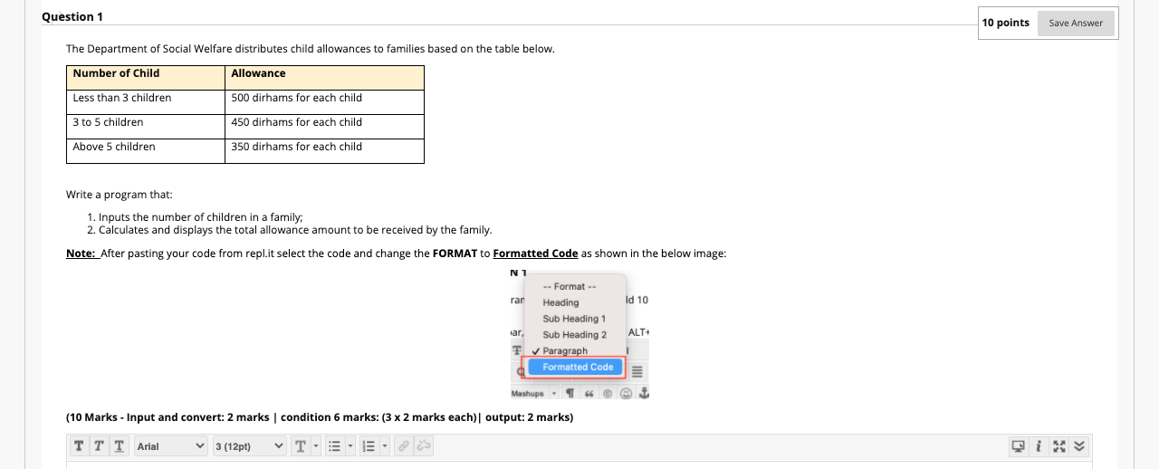 Solved Question 1 10 points Save Answer The Department of | Chegg.com