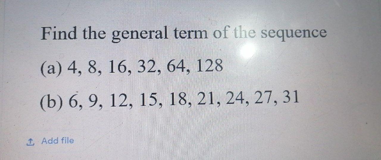 What is the general term of 4 8 16 32?