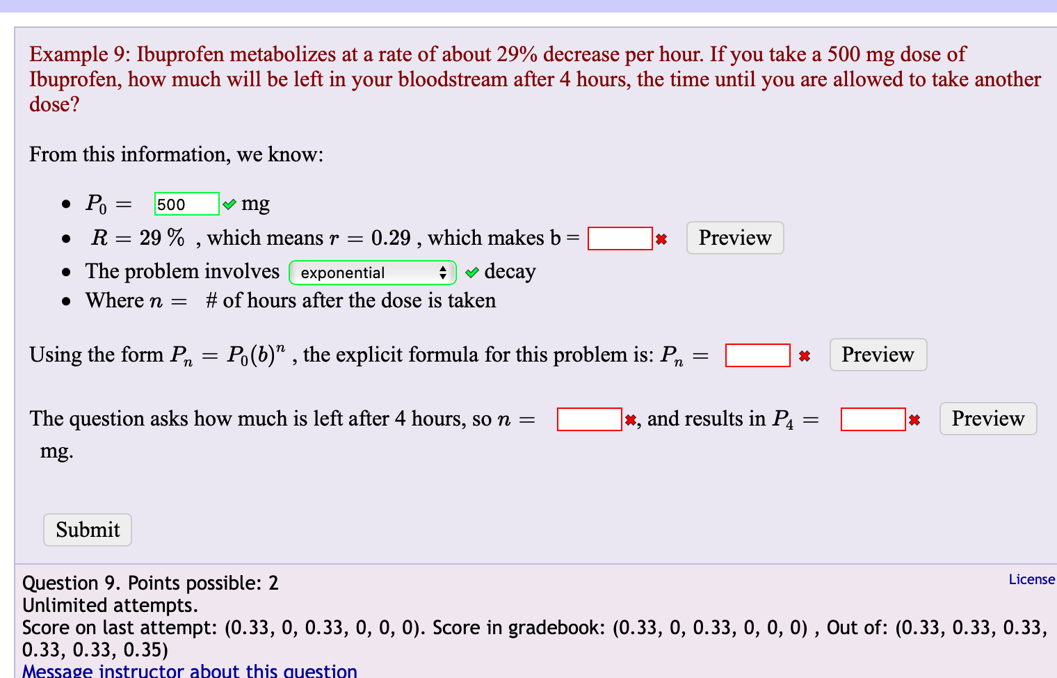 Solved Example 9 Ibuprofen metabolizes at a rate of about