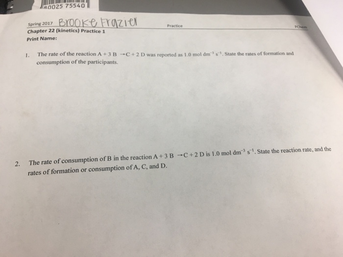 solved-the-rate-of-the-reaction-a-3-b-rightarrow-c-2-d-chegg
