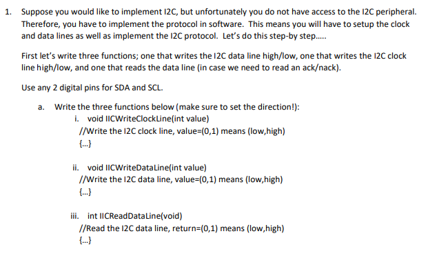 Solved 1. Suppose you would like to implement 12C, but | Chegg.com