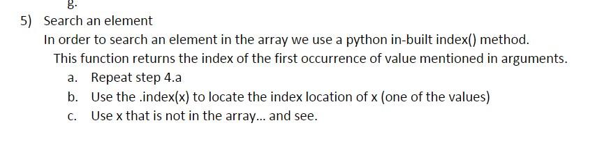 Solved 8. 5) Search an element In order to search an element | Chegg.com