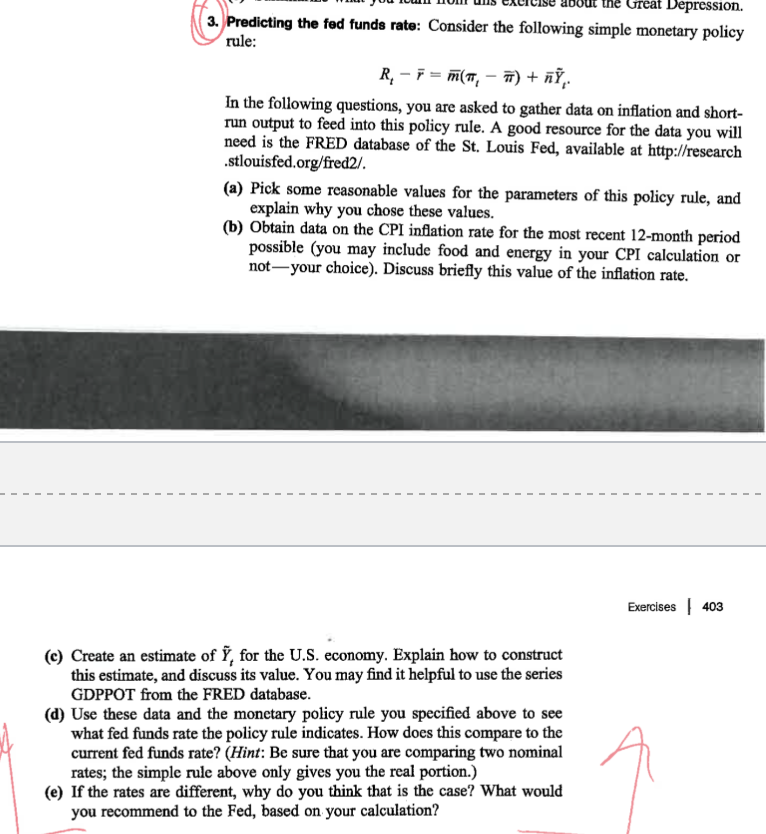 Solved 3. Predicting The Fed Funds Rate: Consider The | Chegg.com