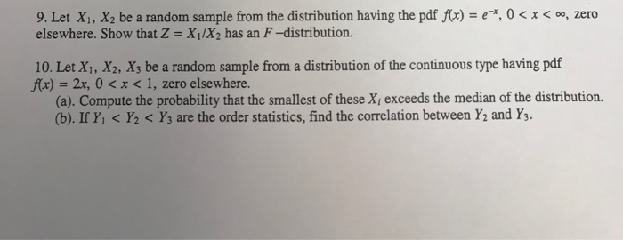 Solved 9. Let Xi, X2 Be A Random Sample From The | Chegg.com