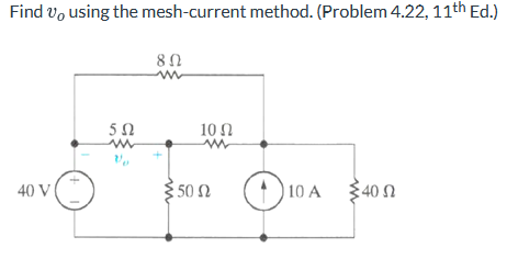 Solved The answer to v0 is supposed to be 10V. How do I set | Chegg.com