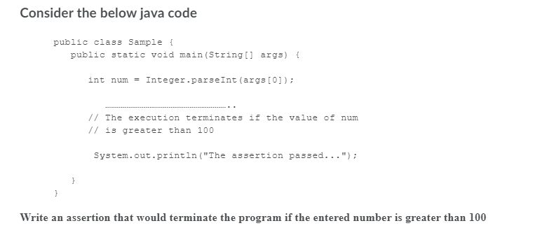 Solved Consider the below java code public class Sample { | Chegg.com