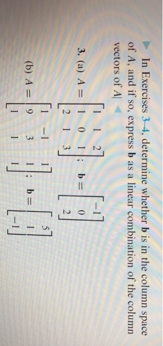 Solved In Exercises 3-4, Determine Whether B Is In The | Chegg.com