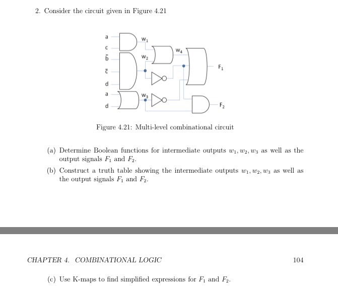 Solved 2. Consider The Circuit Given In Figure 4.21 W4 W3 | Chegg.com