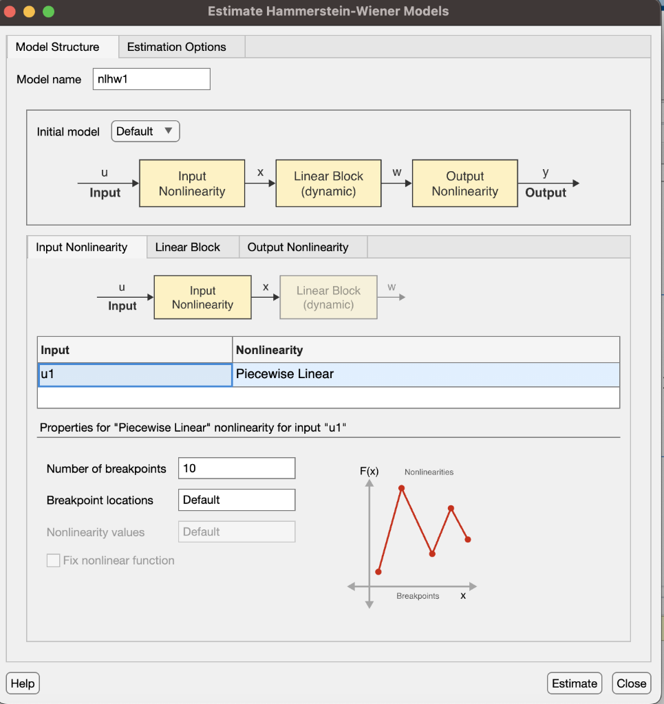 Solved How to use hammerstein wiener model on MATLAB system