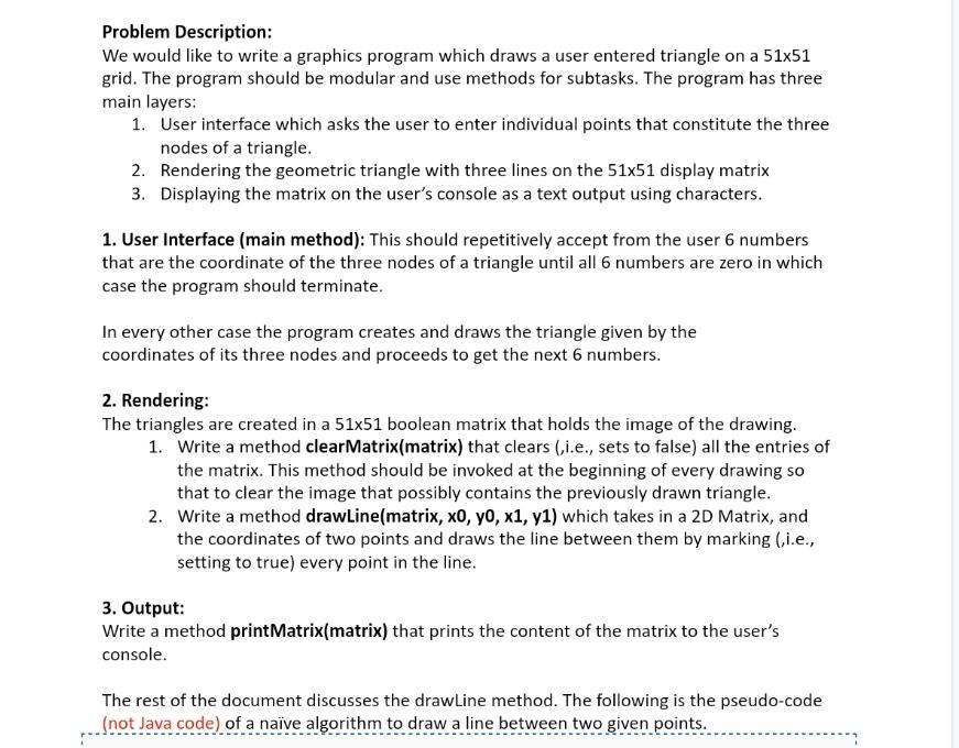 Solved Problem Description: We would like to write a | Chegg.com