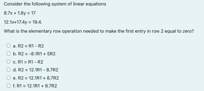 Solved Consider the following system of linear equations | Chegg.com
