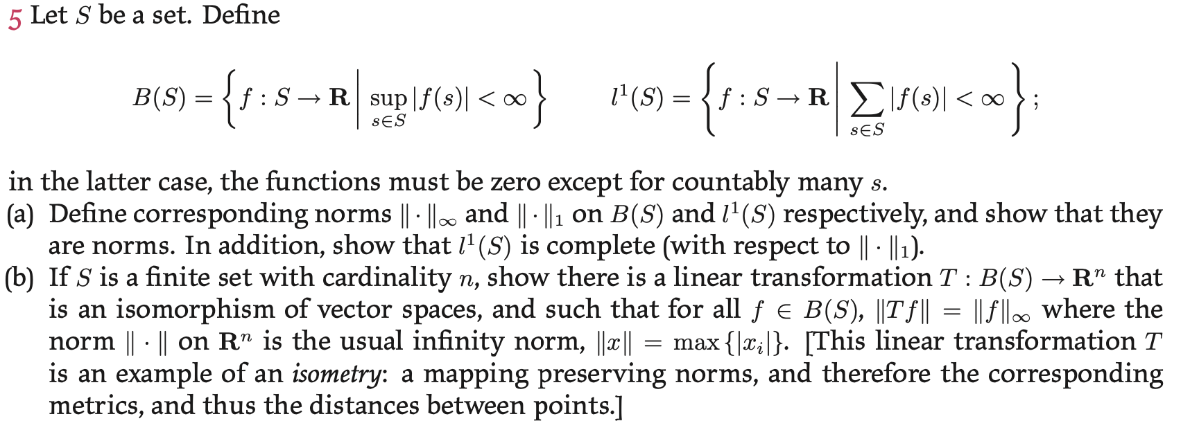 Solved 5 Let S be a set. Define