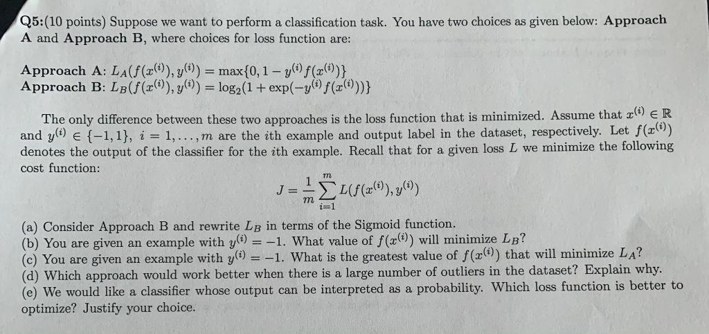 Solved Q5:(10 points) Suppose we want to perform a | Chegg.com