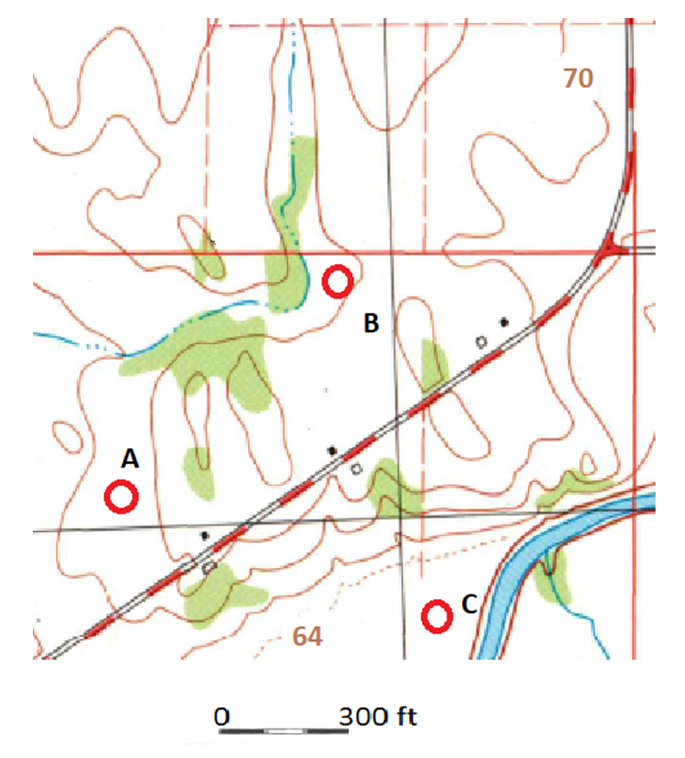 Solved Shown On The Next Page Is A Topographic Map With A | Chegg.com