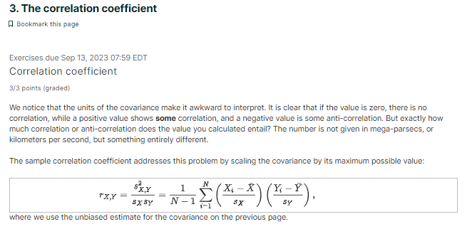 3. The correlation coefficient 口 Bookmark this page | Chegg.com