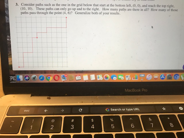 Solved 3. Consider paths such as the one in the grid below | Chegg.com