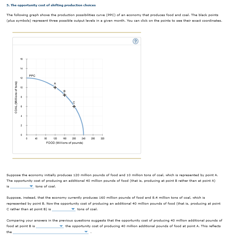 Solved 5. The opportunity cost of shifting production | Chegg.com