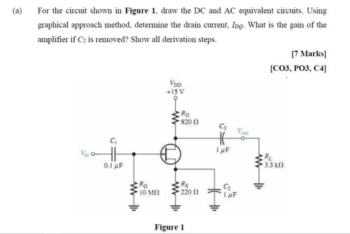 Solved (a) For the circuit shown in Figure 1, draw the DC | Chegg.com