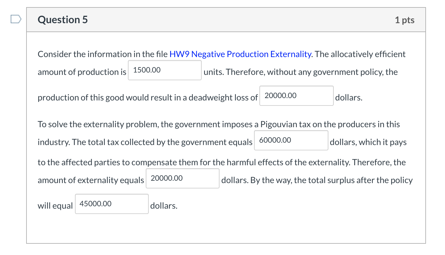 Solved Question 5 1 pts Consider the information in the file | Chegg.com