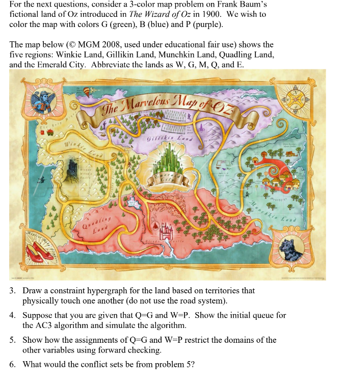 For the next questions, consider a 3-color map | Chegg.com