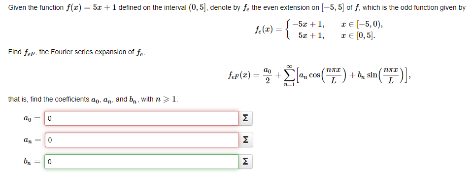 Solved Given the function f(x)=5x+1 defined on the interval | Chegg.com