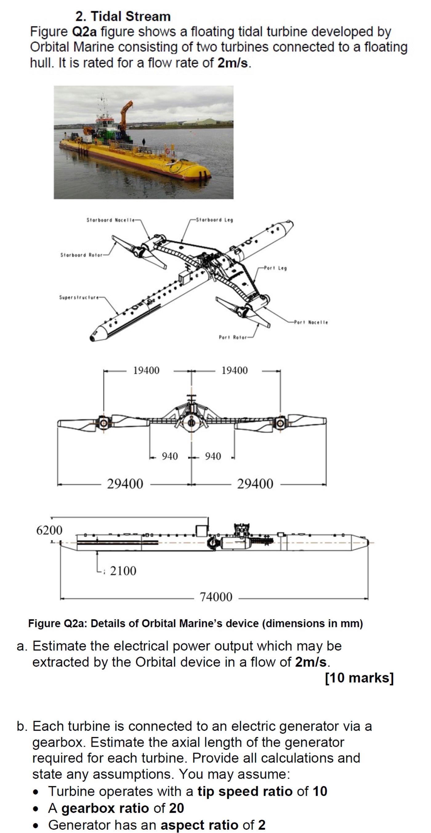 2. Tidal Stream Figure Q2a figure shows a floating | Chegg.com