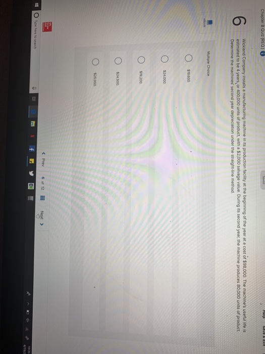 Solved Wickland Company installs a manufacturing machine in