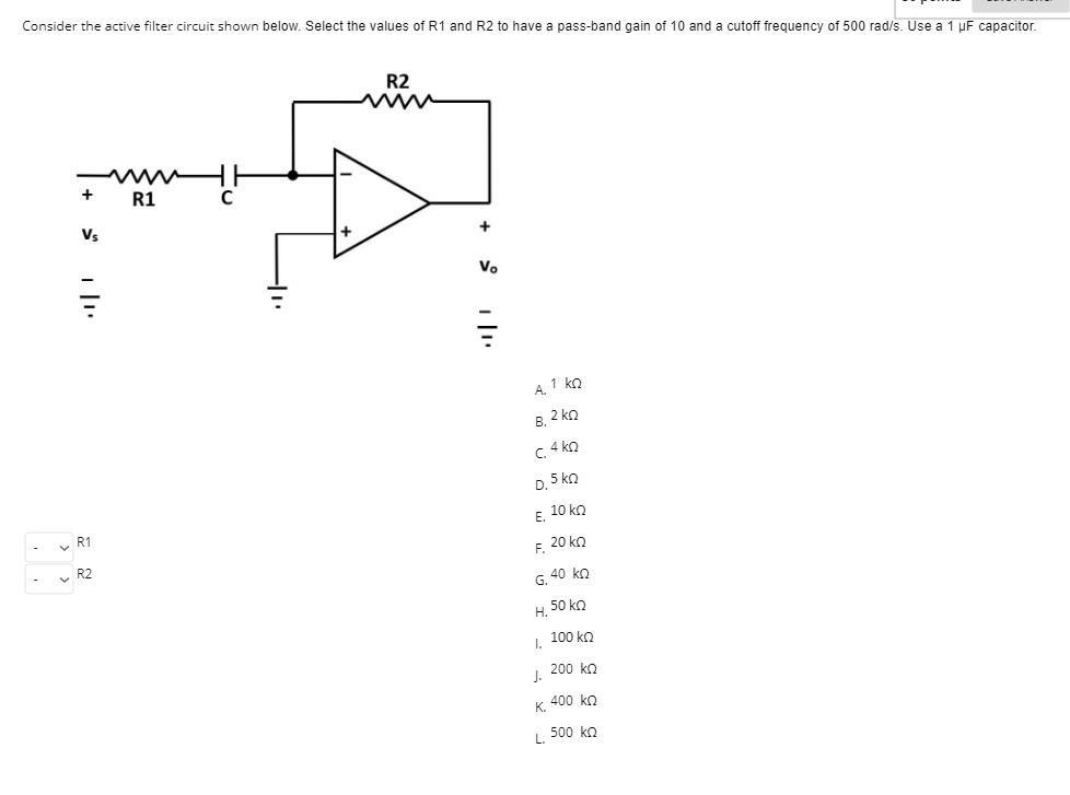 Solved Consider the active filter circuit shown below. | Chegg.com