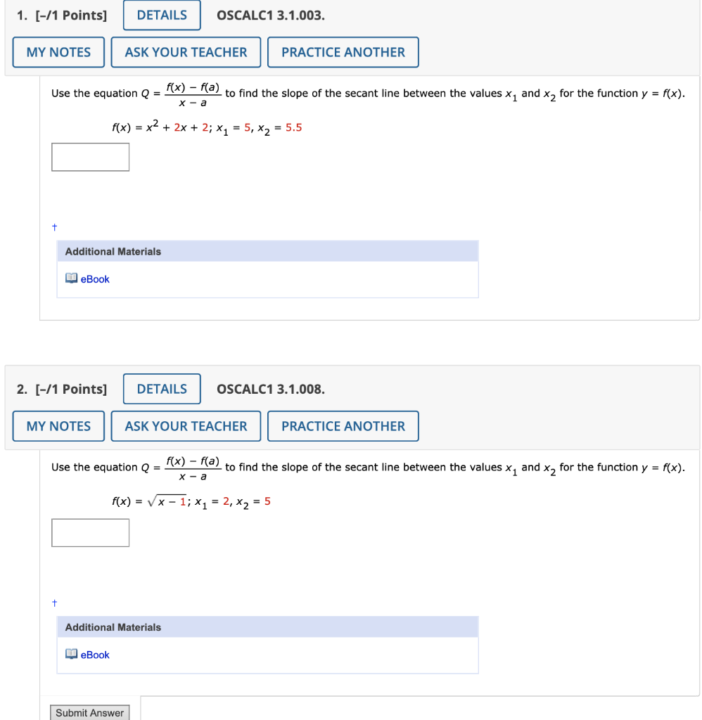 Solved 1 1 Points DETAILS OSCALC1 3 1 003 MY NOTES ASK Chegg Com