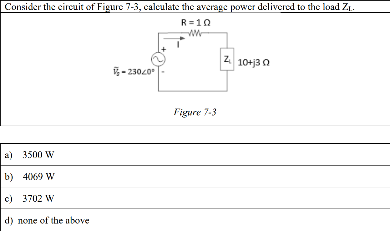 Solved Consider The Circuit Of Figure 7 3 Calculate The Chegg Com