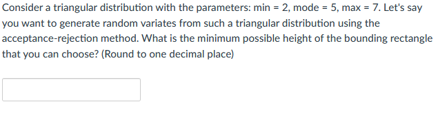 Solved Consider a triangular distribution with the | Chegg.com