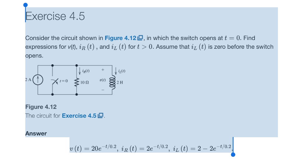Solved Exercise 4.5: Consider the circuit shown in Figure | Chegg.com