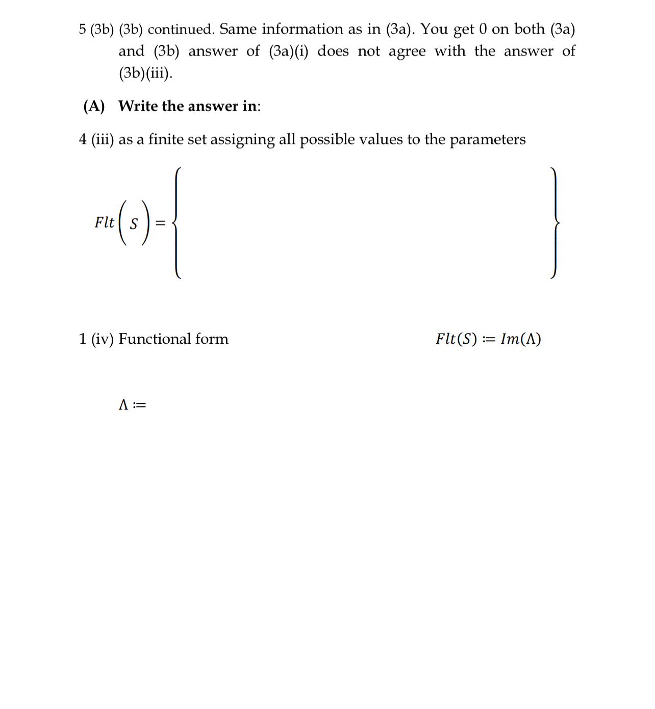 1 (3b) Same information as in (3a) Solve the | Chegg.com