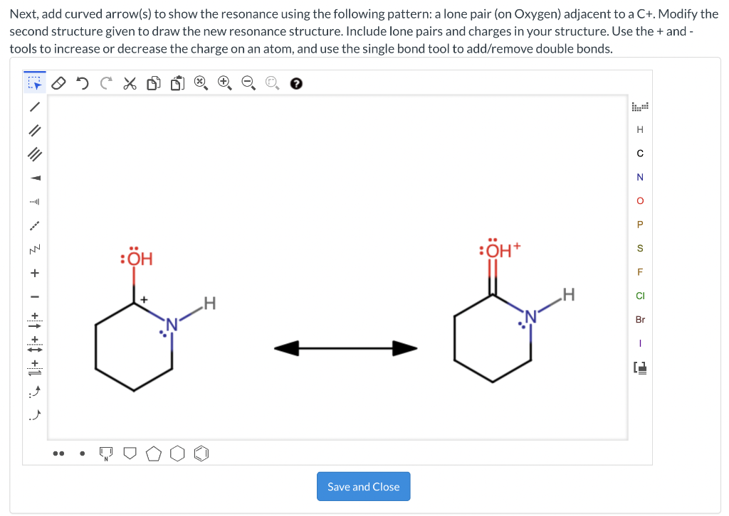 Solved Next, add curved arrow(s) to show the resonance using 