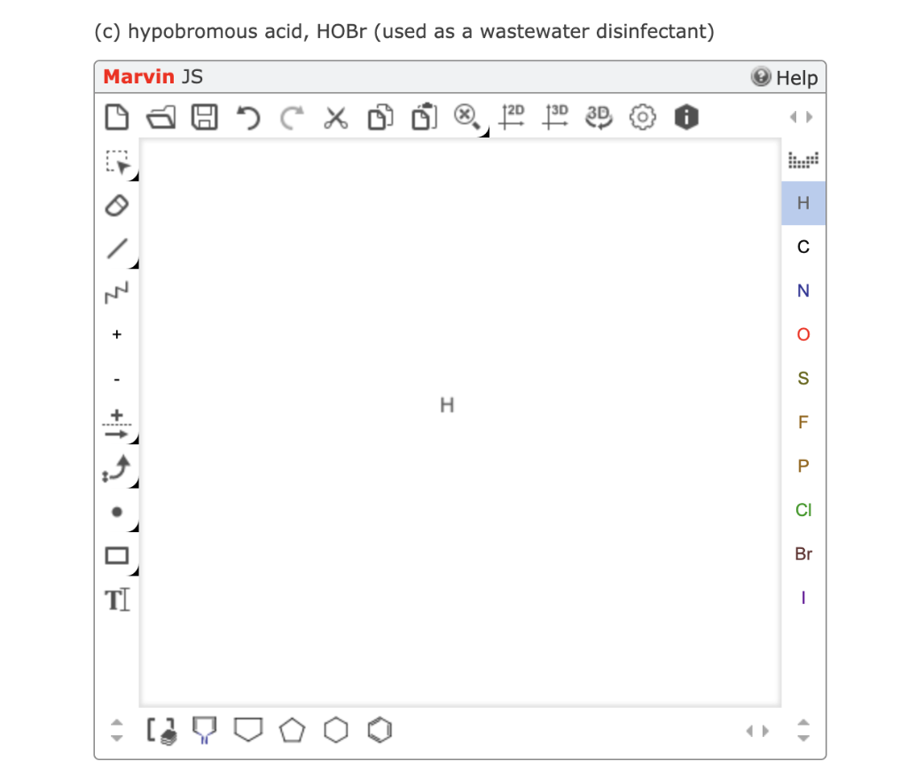 Solved (c) hypobromous acid, HOBr (used as a wastewater | Chegg.com