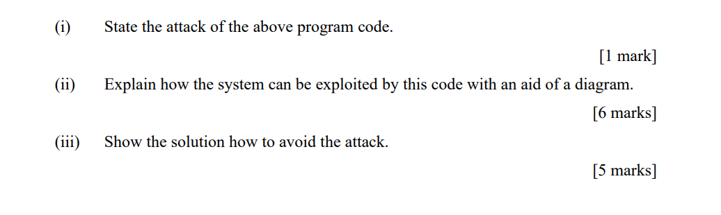 (b) Analyze the following code in Figure Q1(b). | Chegg.com