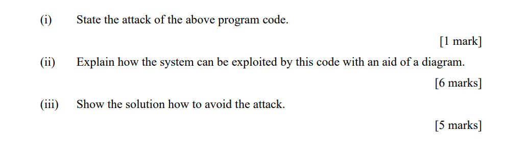 (b) Analyze The Following Code In Figure Q1(b). | Chegg.com