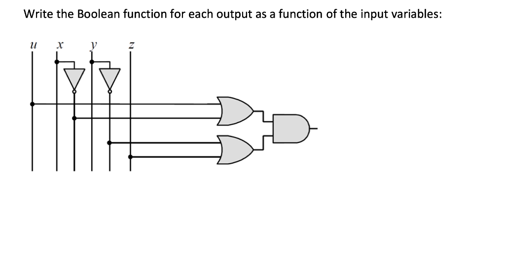 Solved Write the Boolean function for each output as a | Chegg.com