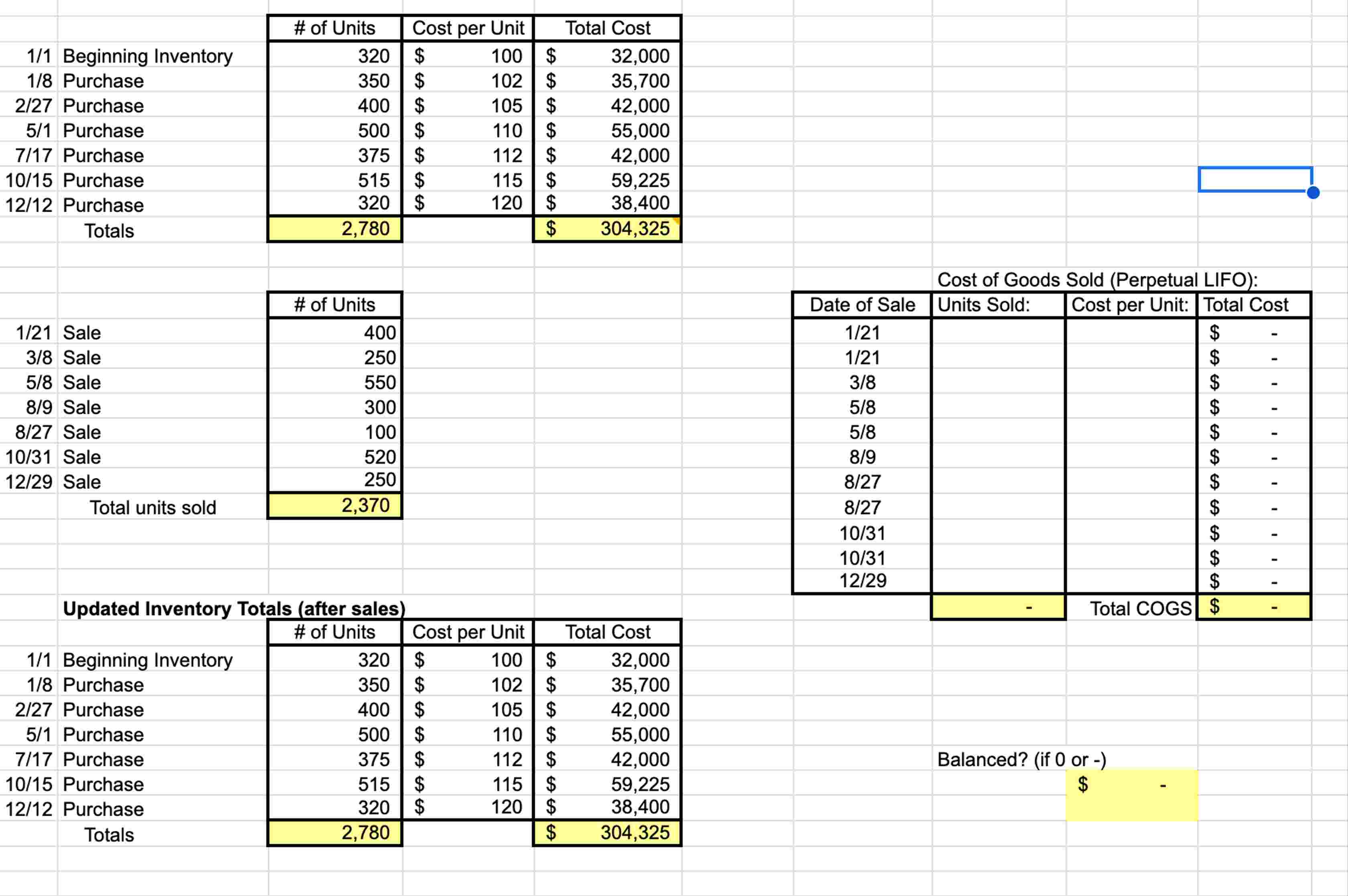 Solved Using The Given Information In The Completed Tables, 