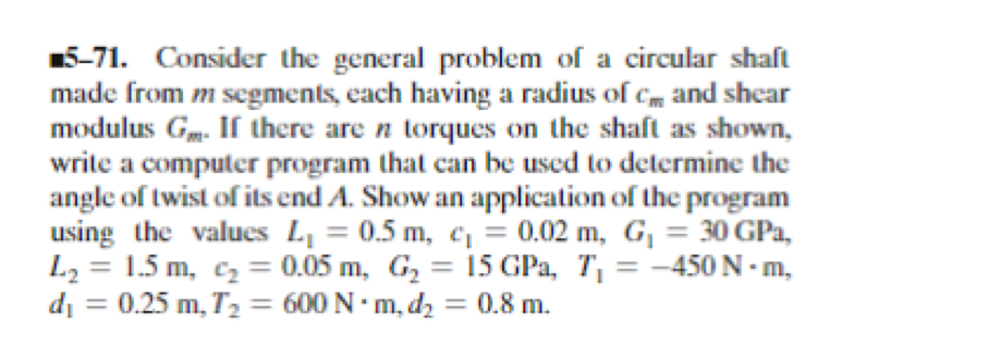 Solved T. T2 T 5-71. Consider the general problem of a | Chegg.com