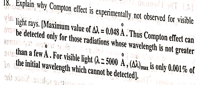 Solved Explain why Compton effect is experimentally not | Chegg.com