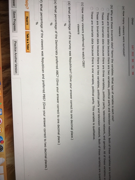 Solved A statewide survey was conducted to investigate the | Chegg.com