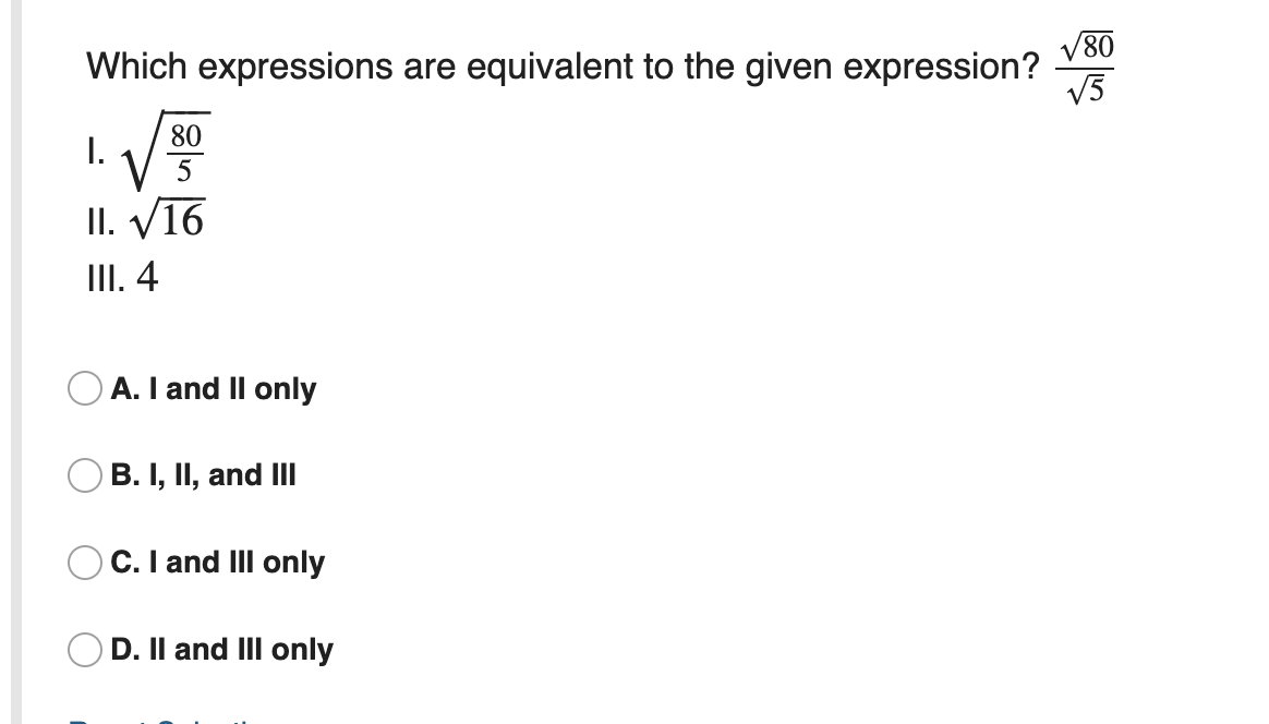 Solved Which expressions are equivalent to the given | Chegg.com