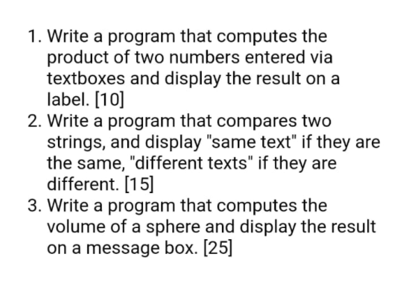 Solved 1. Write a program that computes the product of two | Chegg.com